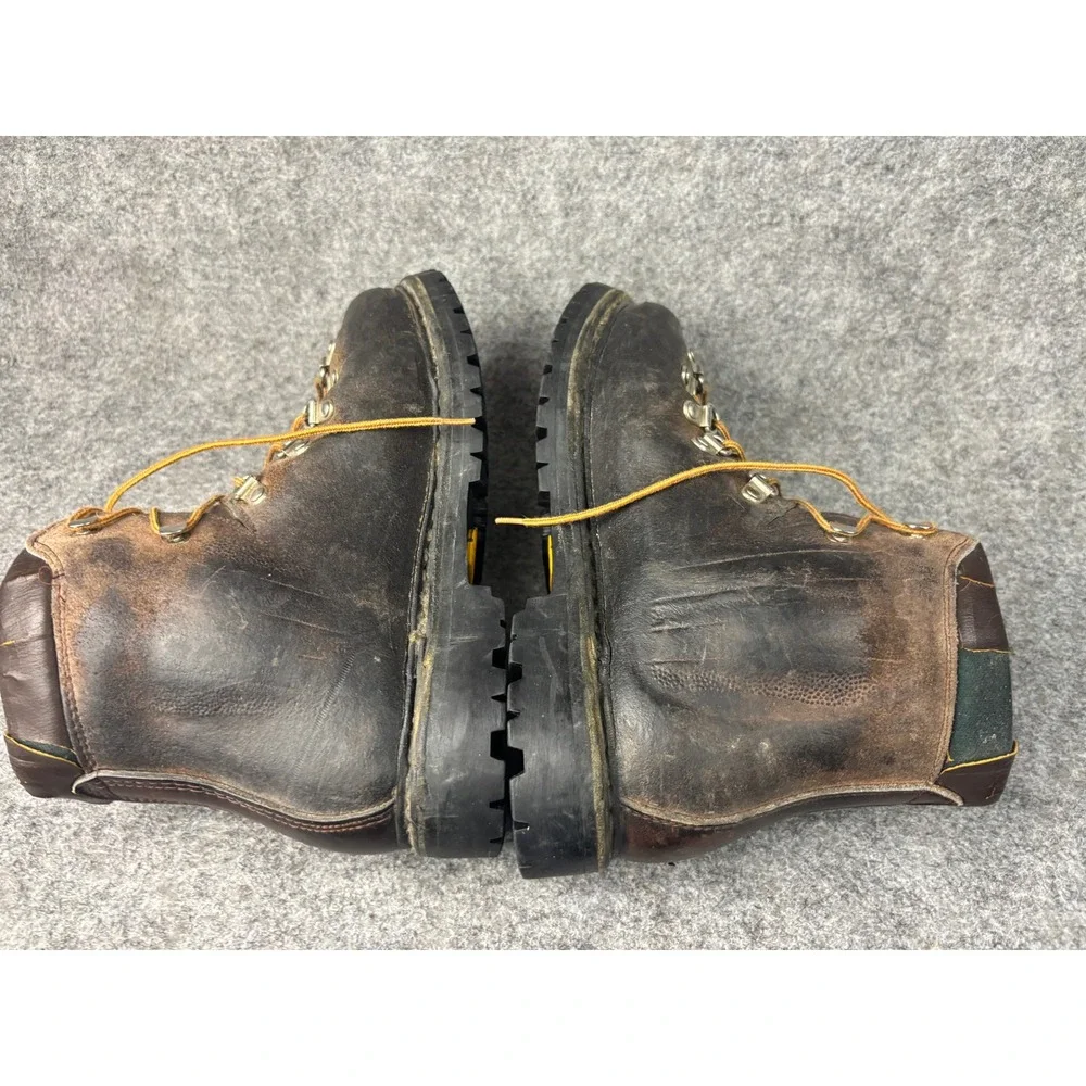 Vtg Raichle Mountaineering Hiking Boots Mens 8 Brown Leather Made in Italy